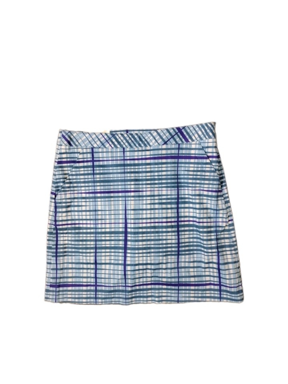Greg Norman Skirt Skort White Blue Women Tennis Golf Side Zip NWT Size 2